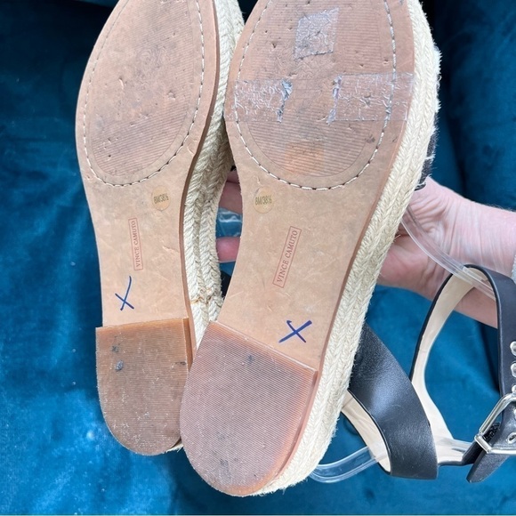 Vince Camuto Kathalia Espadrille Platform  Sandal Calf Hair Zebra Print Size 8 - Picture 13 of 15